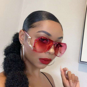 2022 Trendy Oversized Black Women Sunglasses Big round Frame Glasses woman Bulk Wholesale Dropshipping Sunglass