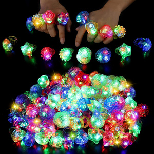 Wholesale Party LED Glowing Jelly Ring Flashing Finger Lights Kids Toy Gift