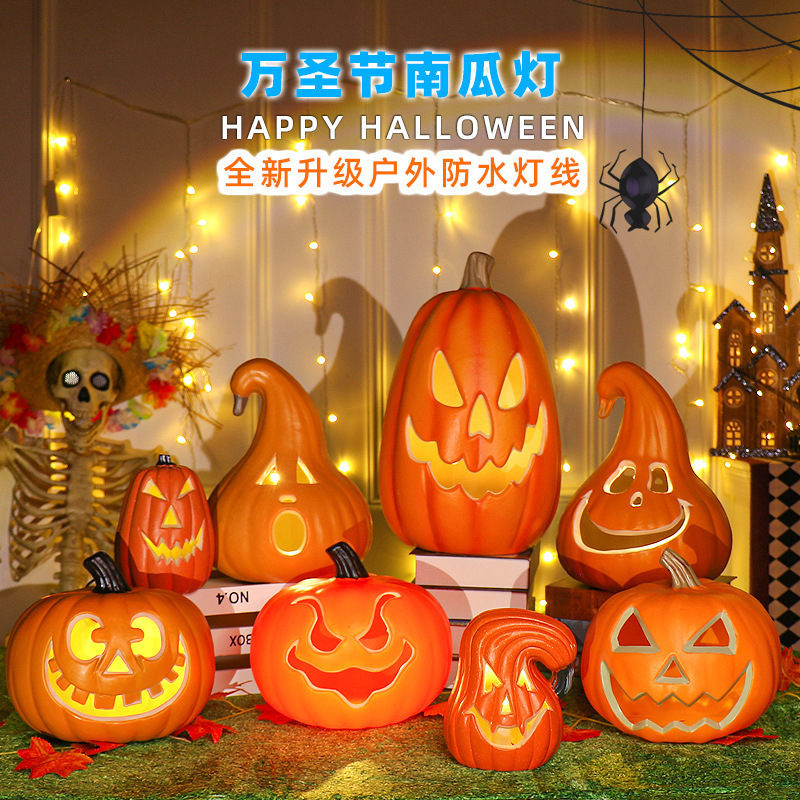 Chinese manufacturer wholesale plastic pumpkins artificial pumpkins Halloween Thanksgiving table autumn harvest home decor