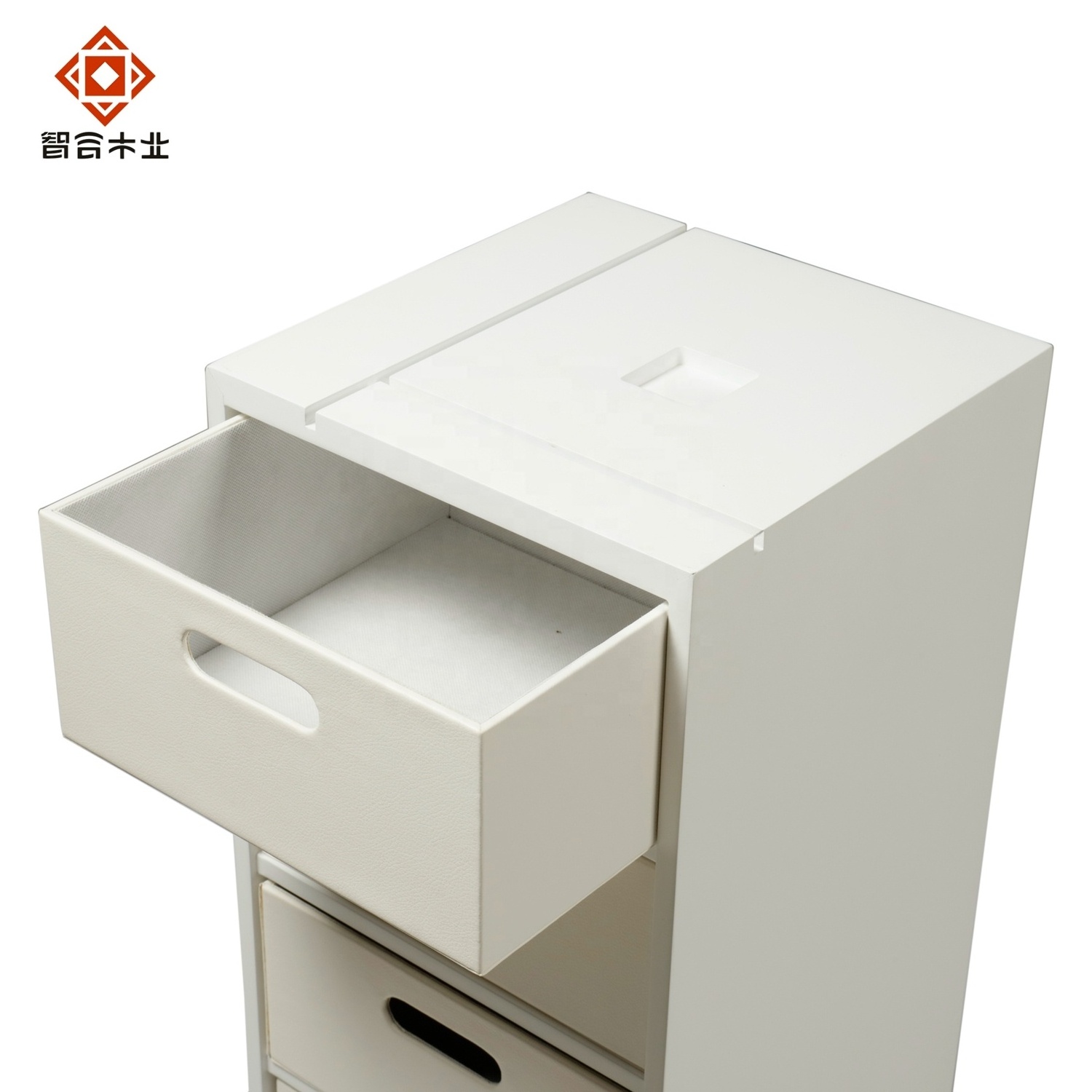 Customized modern minimalist MDF white wood five-drawer chest of drawers wooden shoe box other storage boxes & bins