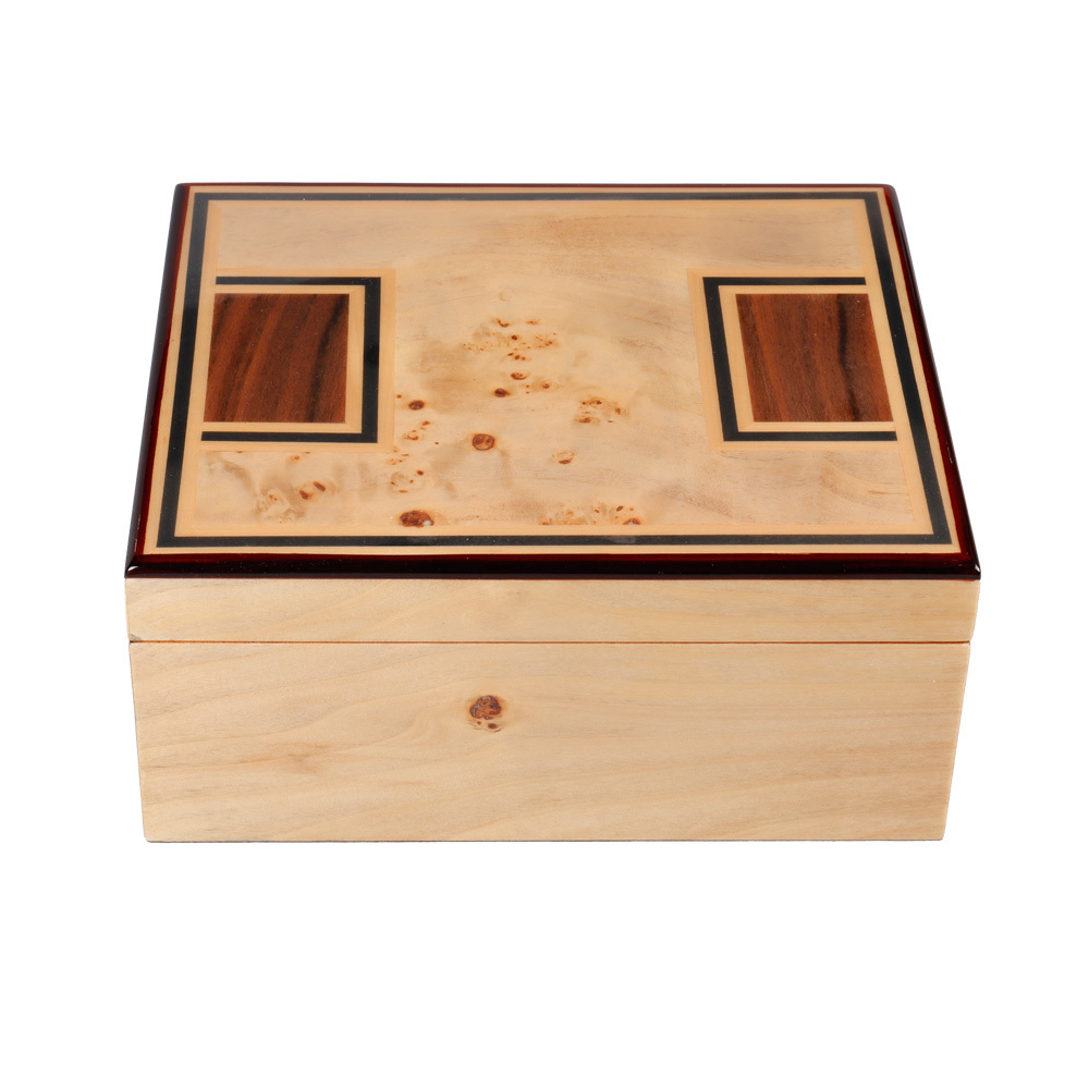 High-gloss Delicate Large Wooden Custom Cigar Box For 35 Cigars