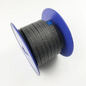 factory PTFE Graphite Yarn Gland Packing Black graphitized PTFE Square Seal Rope Strip