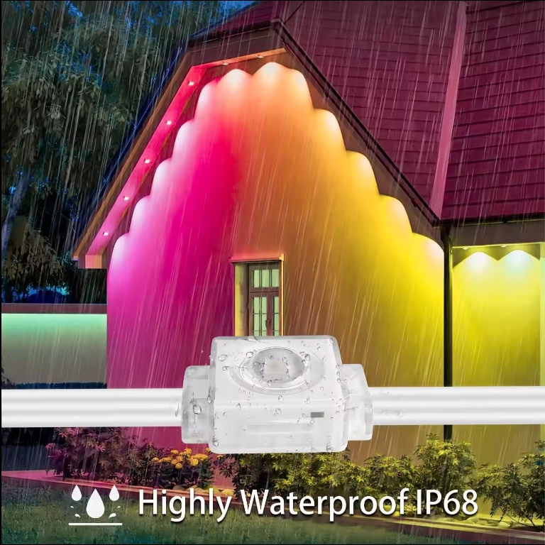 addressable pixel led neon strip light christmas outdoor waterproof led pixel light rgbic led permanent outdoor lights