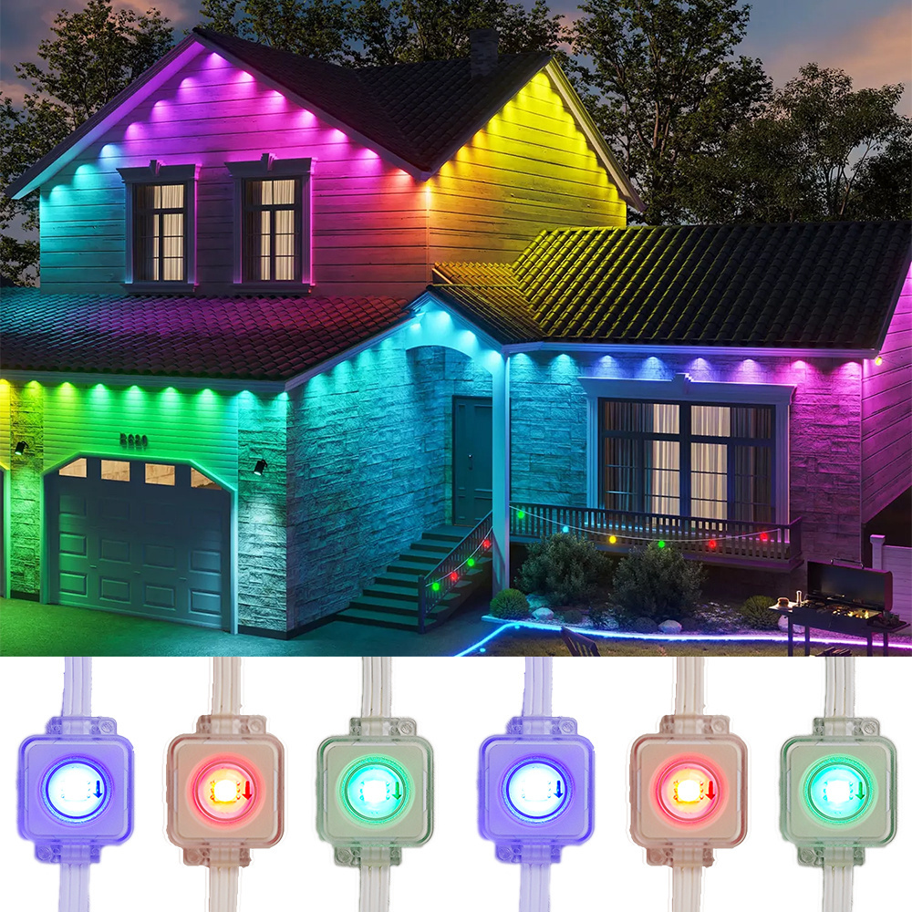 Waterproof Addressable Led pixel lamp string Phone Controlled Permanent Lights DC24/36V Point Lights zhihoo