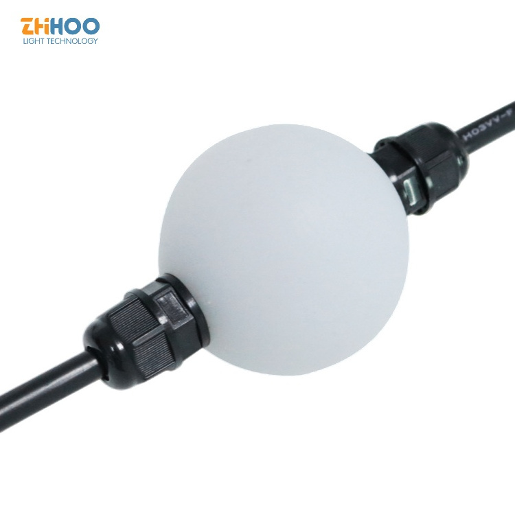 Outdoor waterproof connector Ws2801 ucs2904 2901 50mm Dmx rgbw Led Pixel 3D Ball light