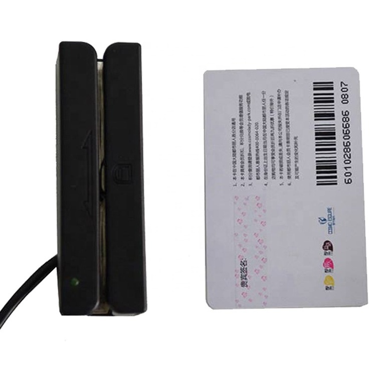 ZHE Factory whole sale price magnetic chip card reader MSR90 USB 1D Swipe