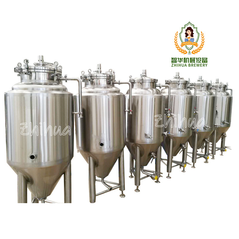 stainless steel home brew bottom 500l 1000l 1bbl liter beer fermentor cooling jacket wine ss small unitank conical fermenter