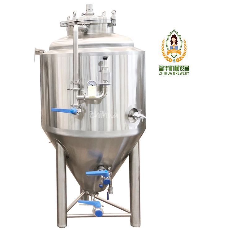 stainless steel home brew bottom 500l 1000l 1bbl liter beer fermentor cooling jacket wine ss small unitank conical fermenter