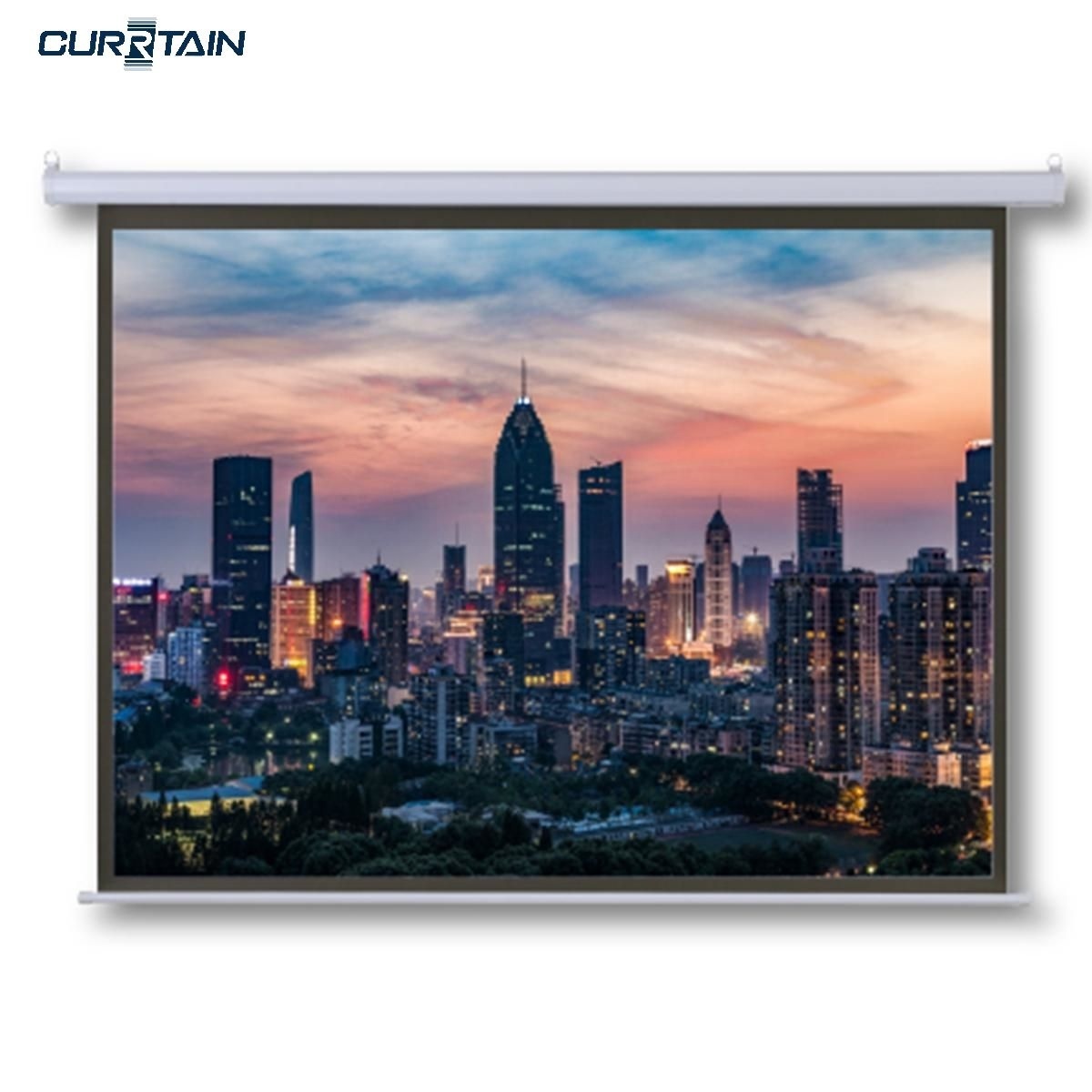 CURRTAIN Remote Control Finished Blind Curtains Electric Screen for Projection with 35mm AC Tubular Motor