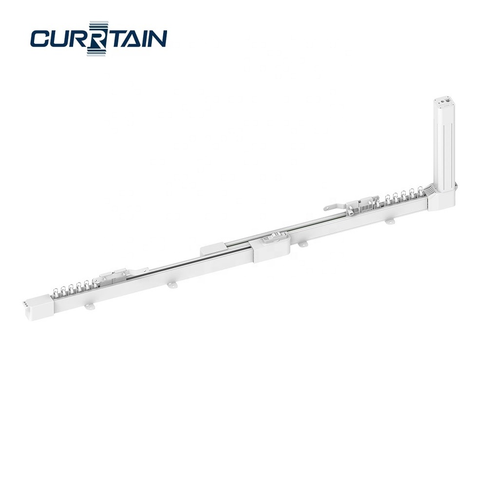 CURRTAIN Extendable Curtain Track ZM83EL Automation Curtain Motor and Rail with WiFi Smart Curtain Motor