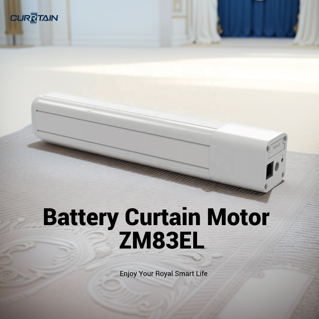 CURRTAIN Extendable Curtain Track ZM83EL Automation Curtain Motor and Rail with WiFi Smart Curtain Motor