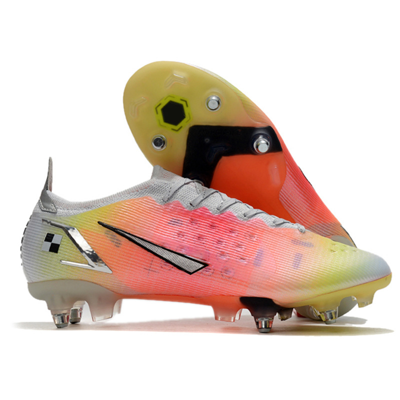 Men Soccer Shoes Custom Design Football Shoes Long Spikes Artificial Grass Outdoor Athletic Cleats Football Boots