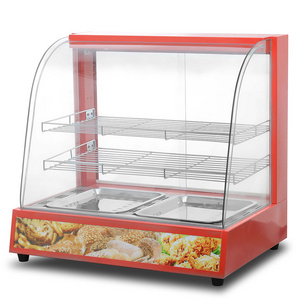 Electric Glasses Food Warmer Display Showcase Food Heater Food Warmer Display Counter Factory Sale