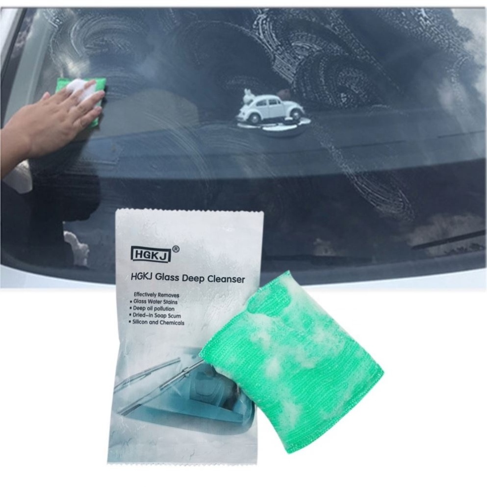 Car Scratch Remover Liquid Sponge Glass Deep Cleanser Car Glass Cleaning Sponge Glass Remove Oil Film car styling