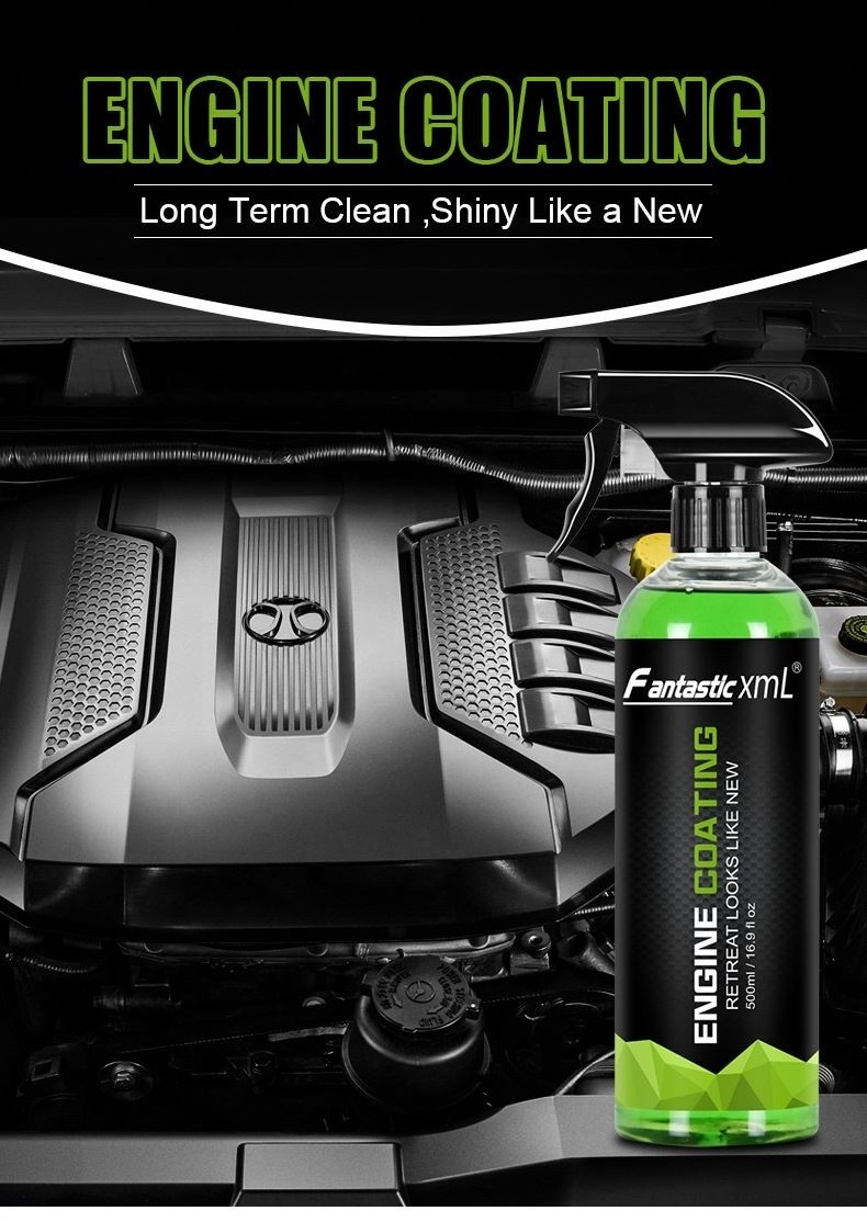 500ML Capacity Engine Coating Agent Engine Compartment Cleaner Remove Heavy Oil Clean Car Cleaning Car Polish Ceramic Coating