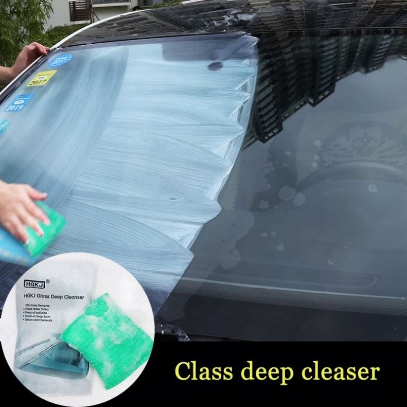 Car Scratch Remover Liquid Sponge Glass Deep Cleanser Car Glass Cleaning Sponge Glass Remove Oil Film car styling