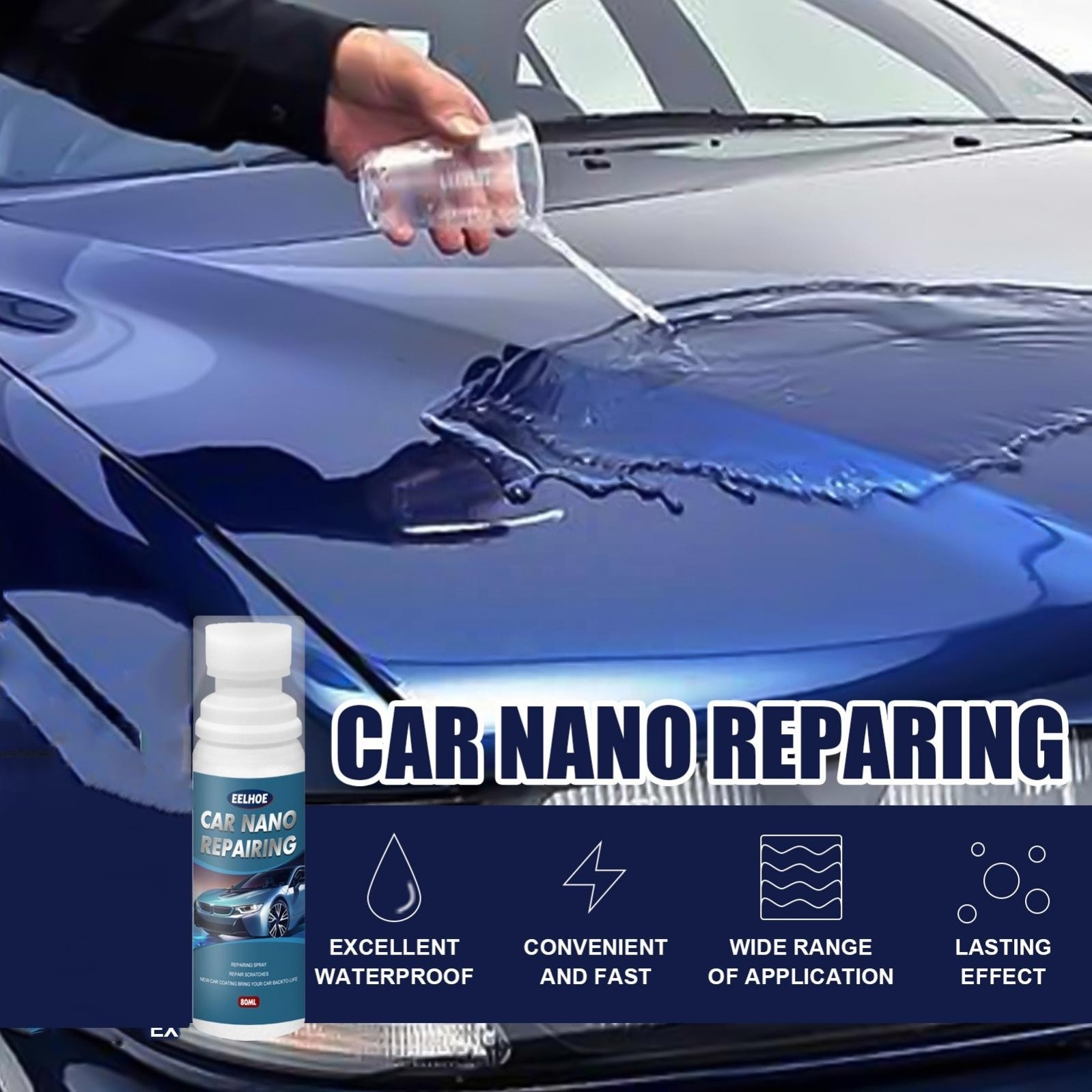 Car Coating Crystal Wax Hard Glossy Carnauba Wax Anti Scratch Paint Care Car Polish Liquid Ceramic Coat Detailing Liquid