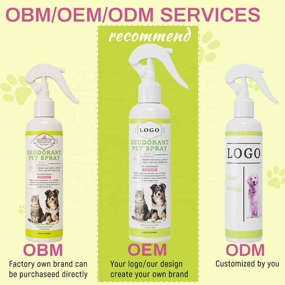 OBM/OEM/ODM Free design Custom LOGO Pet Odor Eliminator For Dog And Cat Urine dog perfume spray dog deodorant spray