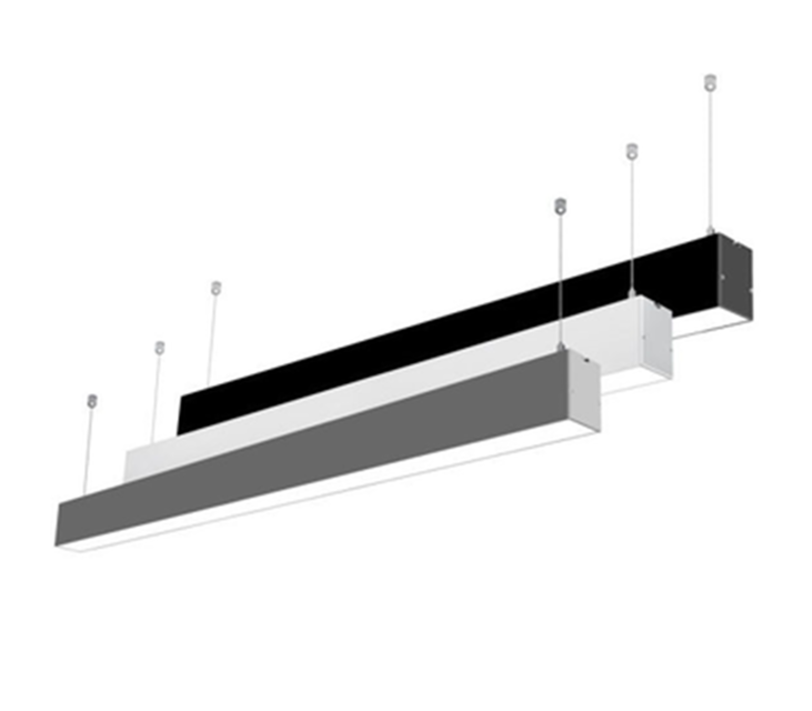 Aluminium Shell PMMA Cover 20w 40w 60w 80w Led Linear Light Linkable Ceiling Suspended Line Lights Fixture