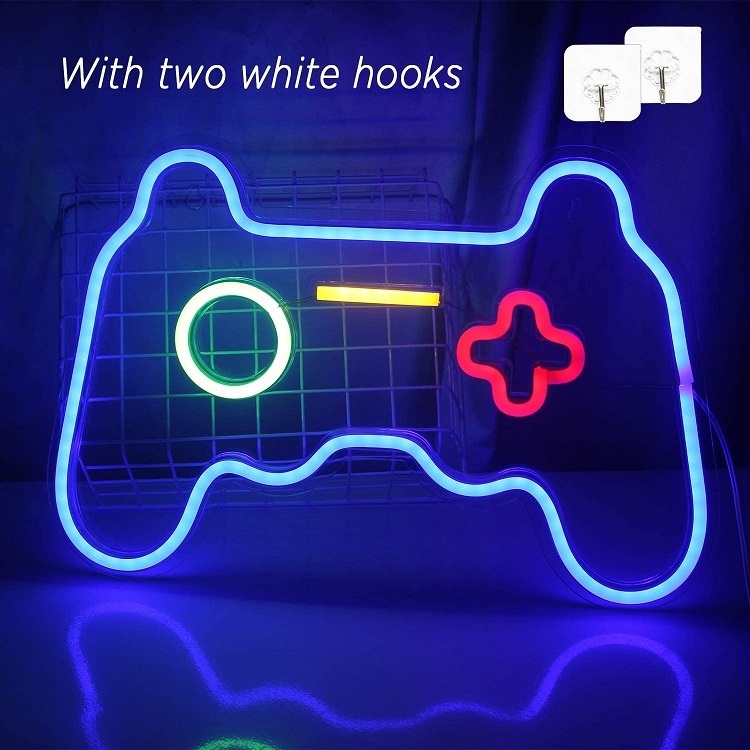 Custom Led Game Shaped Neon Lights Gamepad Controller Neon Signs for Gaming Zone Party Bedroom Wall Decoration