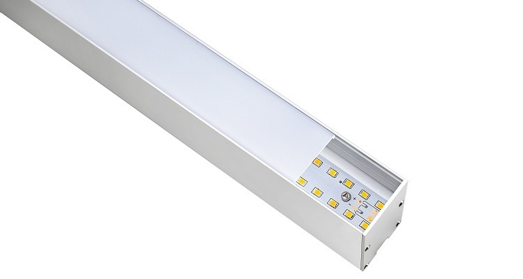 Seamless Connection 60W Aluminum Led Batten Hotel Office Suspended Lighting Linkable Led Linear Pendant Light