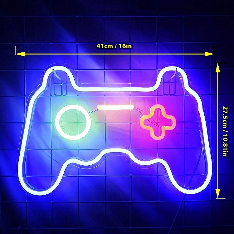 Custom Led Game Shaped Neon Lights Gamepad Controller Neon Signs for Gaming Zone Party Bedroom Wall Decoration