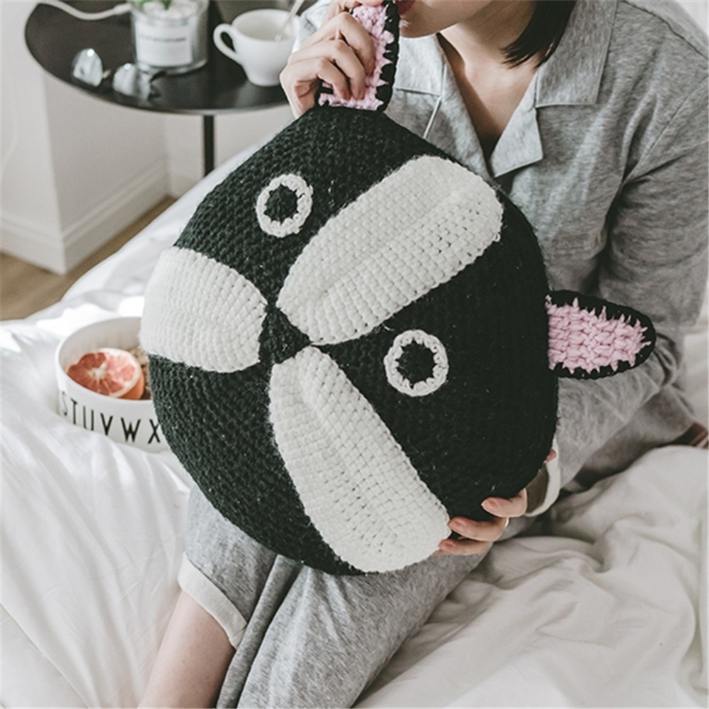 Cute Knit stuffed animal Fox Panda penguin koala Dog pillow