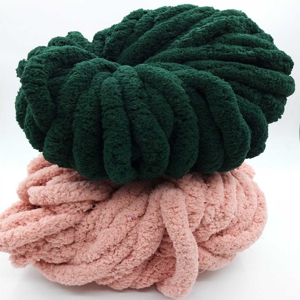 Soft 35 colors 2cm Jumbo Chunky thick Knit Vegan Chenille Yarn