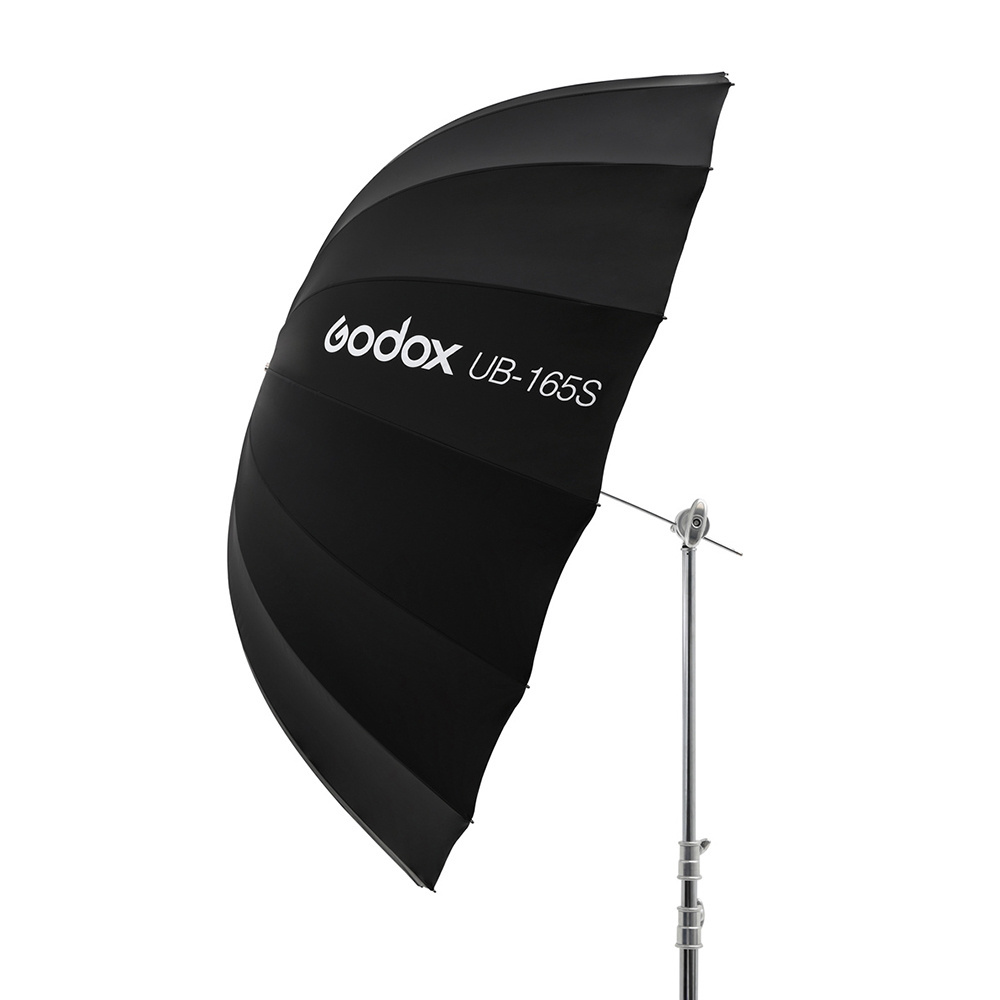 Godox UB-165S 65'' 165cm Parabolic Black Reflective Umbrella Studio Light Umbrella with Black Silver Diffuser Cover Cloth