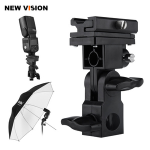 B Type Flash Hot Shoe Adapter Trigger Umbrella Holder Swivel Light Stand Bracket