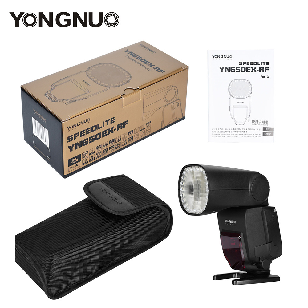 YONGNUO YN650EX-RF Round Head Camera Flash Lamp TTL High-speed Sync External Flashgun Hot Shoe Light For Canon SLR 7D 60D 600D