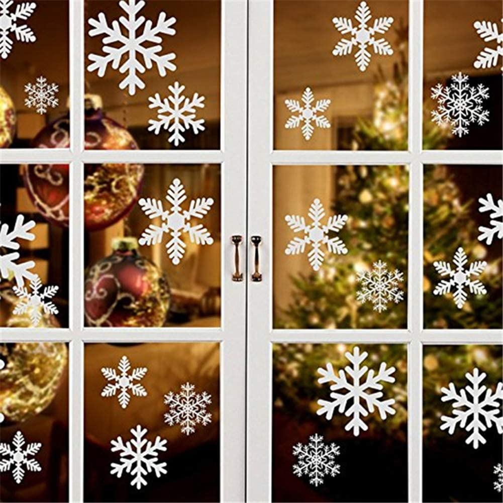 Creative Home Decorations & Store Display Window Clings Snowflakes Wall Decals Christmas Stickers