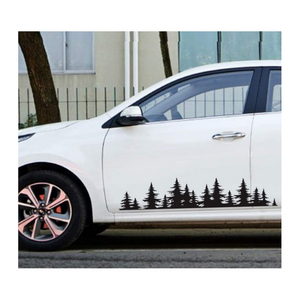 Pine Tree Forest Sticker for Car, Vinyl Decal Window Mountains Coast Graphic Sticker, Customized sticker