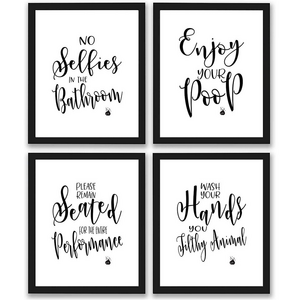 Factory Supply Customized Bathroom Quotes and Sayings Art Prints Photos 8x10 Unframed | Great Gift for Bathroom Decor