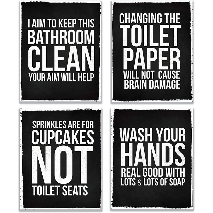 Factory Supply Customized Bathroom Quotes and Sayings Art Prints Photos 8x10 Unframed | Great Gift for Bathroom Decor