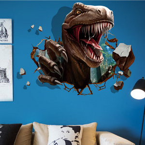 3D Bedroom Animal Wall Stickers of Dinosaur for Children Decor