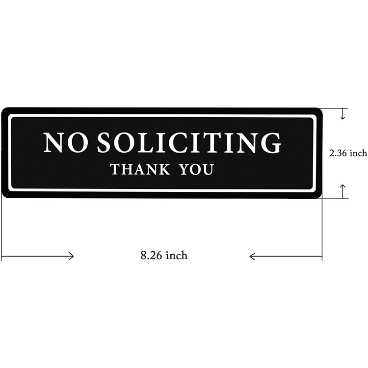 Premium Customized Premium No Soliciting Thank You Sign Door Magnet, Door Sign 2.35