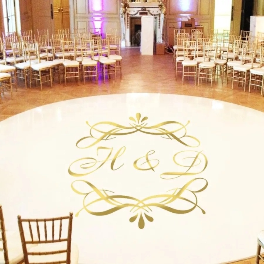 Factory price dancing floor decal stickers wedding floor decal Flower wall sticker fast shipping