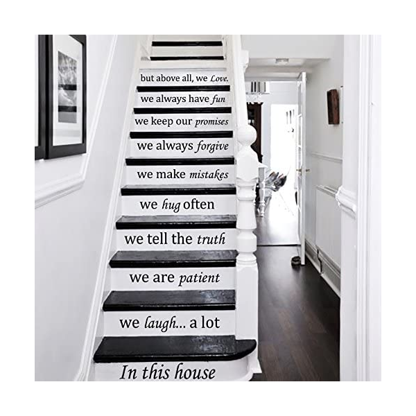 Premium Custom Self-Adhesive Vinyl Wall Decals Staircase Quotes Stair CASE Stairway Stairs Decal