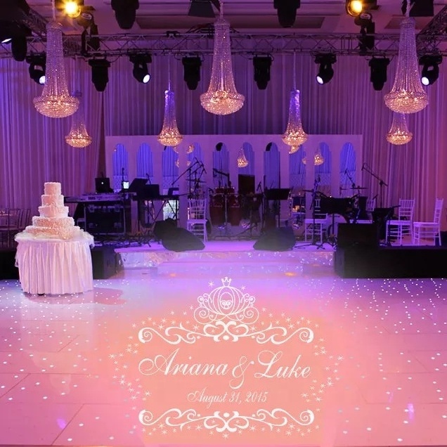 Factory price dancing floor decal stickers wedding floor decal Flower wall sticker fast shipping