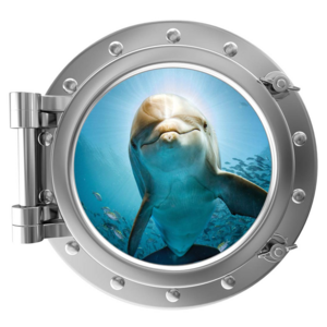 Kids room decoration customized removable 3D porthole stickers