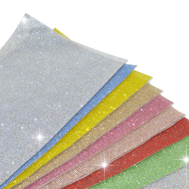 mesh sheets Double-sided Adhesive Rhinestone DIY Car Sticker 2mm Crystal Diamond Direct Stickers strass