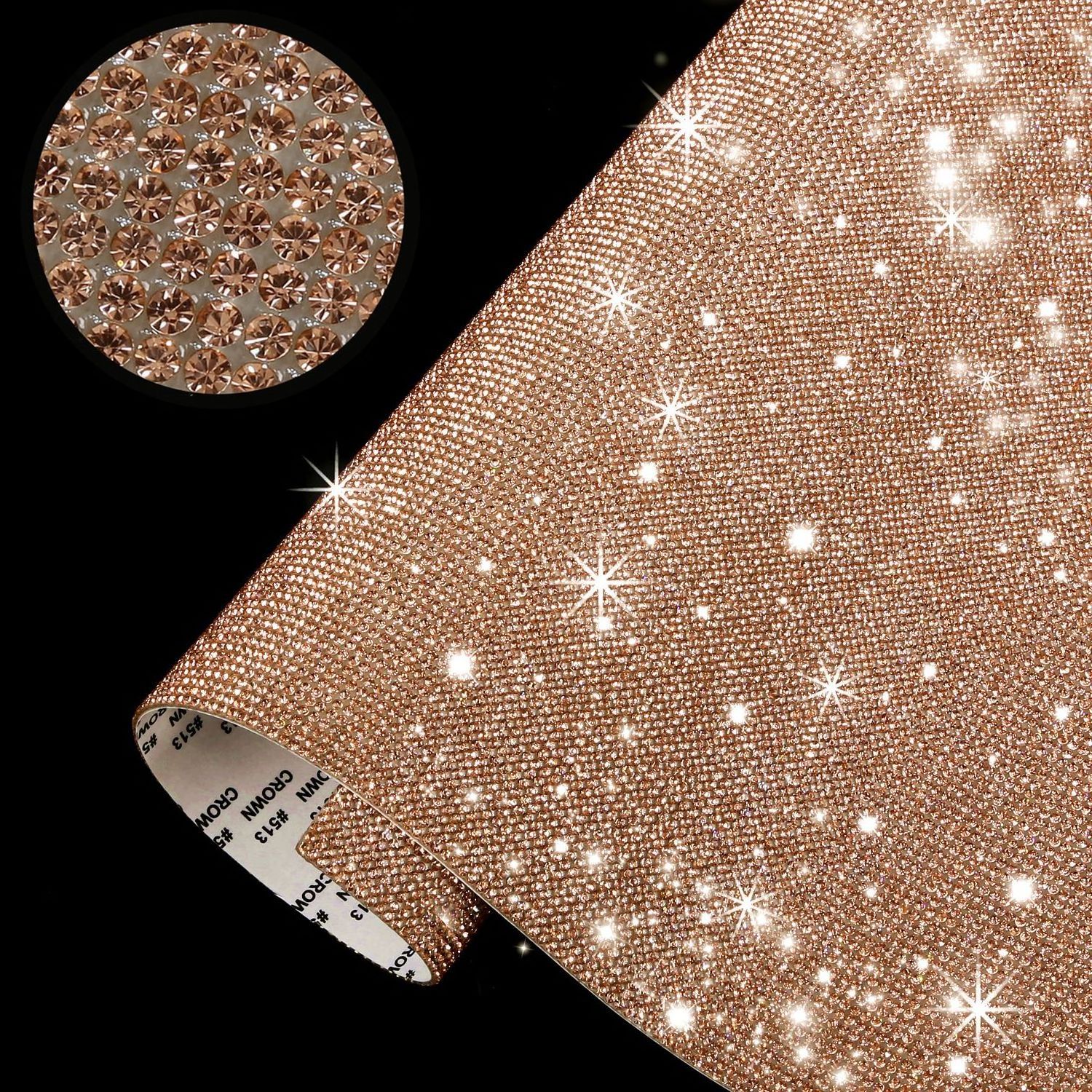 mesh sheets Double-sided Adhesive Rhinestone DIY Car Sticker 2mm Crystal Diamond Direct Stickers strass