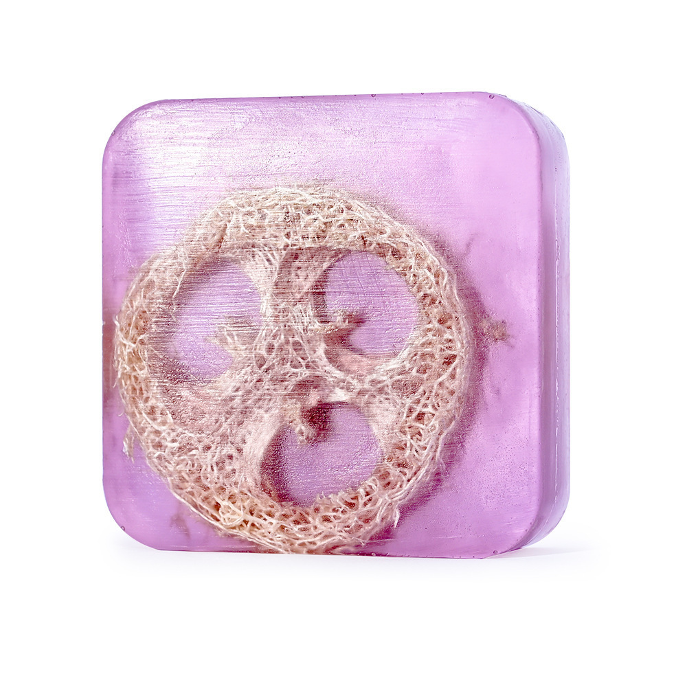 Custom Natural Lavender Rose Loofah Handmade Skin Cleansing Whitening Lightening Flower Bath Soap