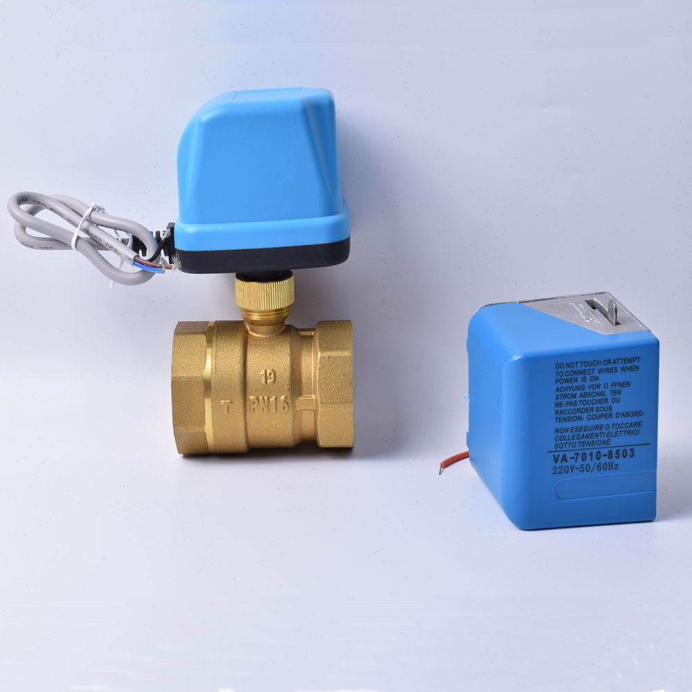 Custom water shut off  brass Motorized control valve  electric actuator ball valve