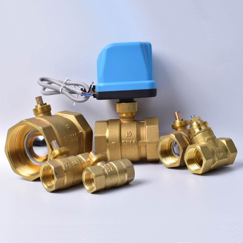 Custom water shut off  brass Motorized control valve  electric actuator ball valve