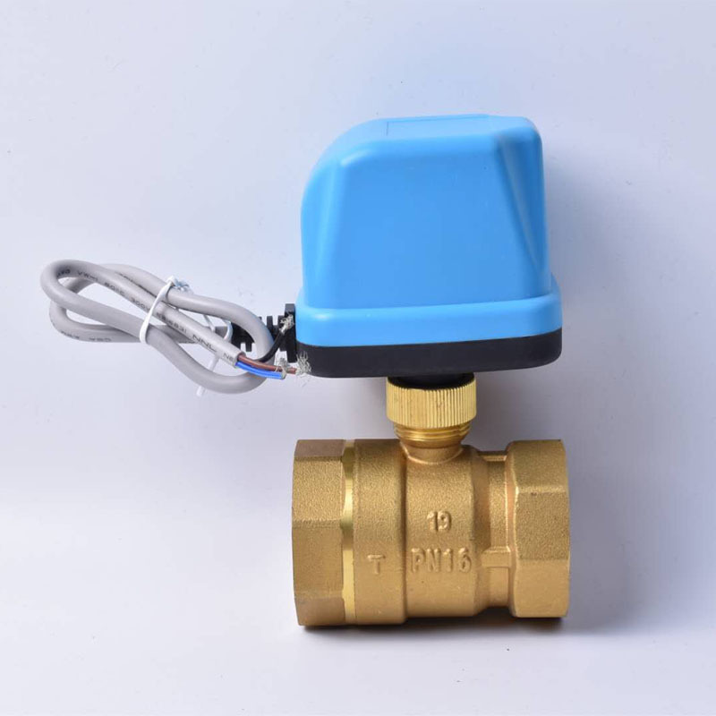 Mini motorized ball valve brass thermostatic mixing water boiler thermostat valve