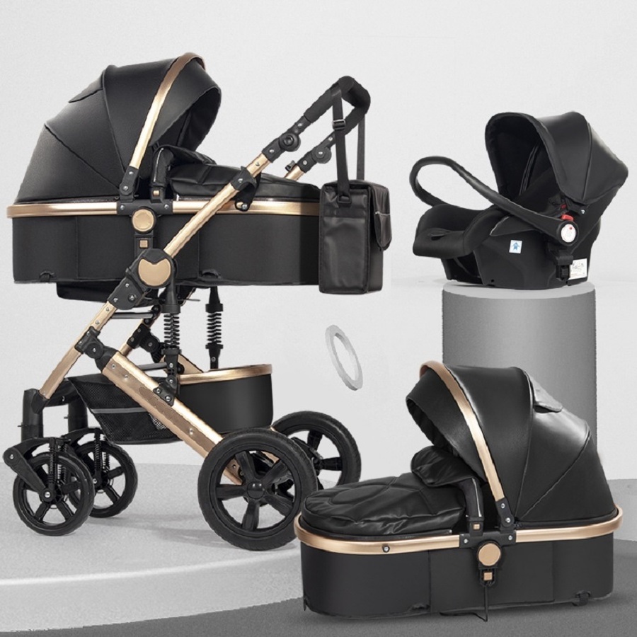 baby strollers wholesale High Quality 3 in 1 baby stroller luxury high landscape Multi-Functional baby pram