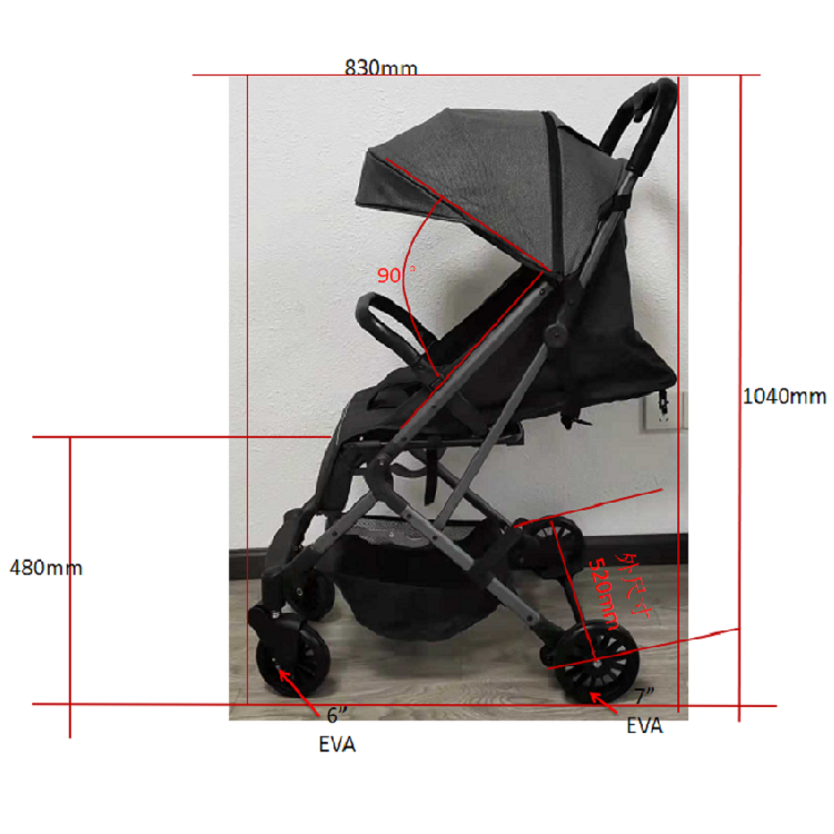 Hot Luxury rubber  Wheels High quality New Design baby doll stroller 2 in 1 with car seat