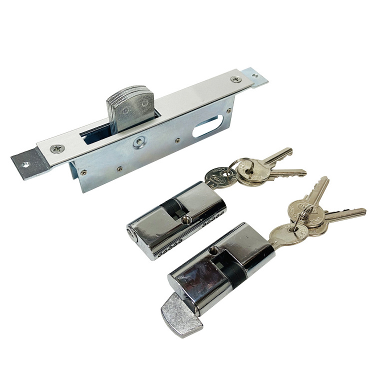 Aluminum Door Double Open Mortise Lock Door Lock Set